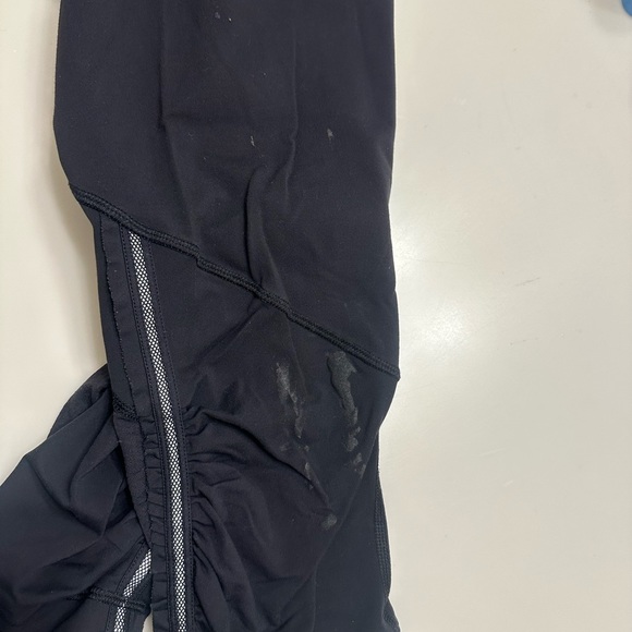 Lululemon Crane Crop Spring Has Sprung Black Floral Ruched Leggins 6 - Picture 3 of 5